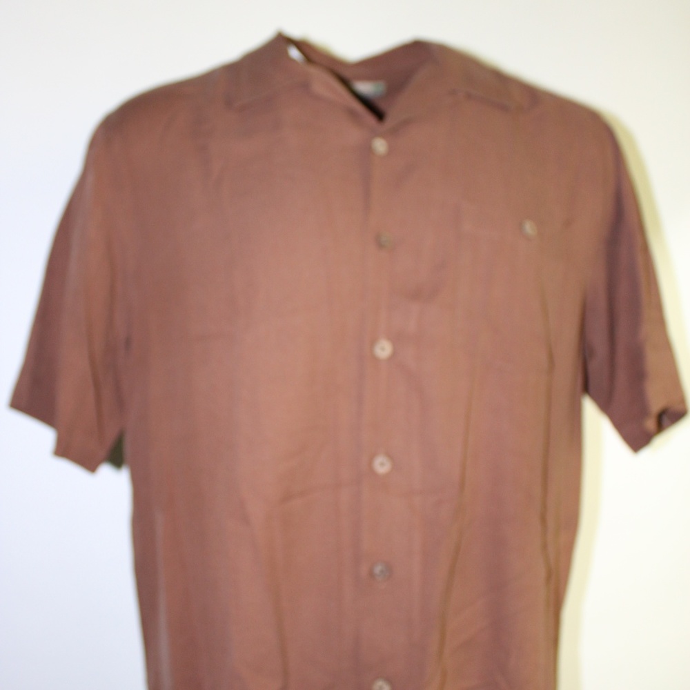Beyond Paradise XL Solid Casual Button Front Down